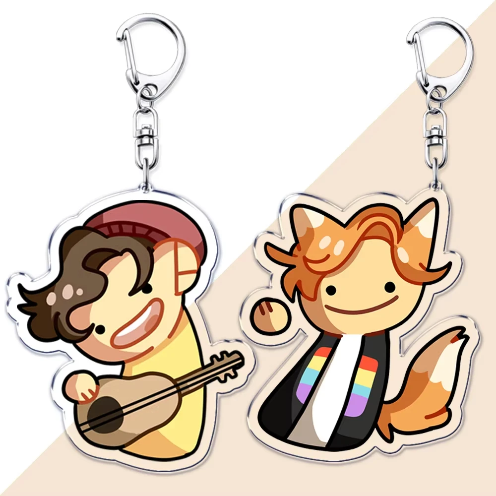 Popular Game Video Streamer Keychains for Accessories Bag Wilbur Soot Tommyinnit Tubbo Sapnap Keyrings Gaming Gamer Fans Gifts