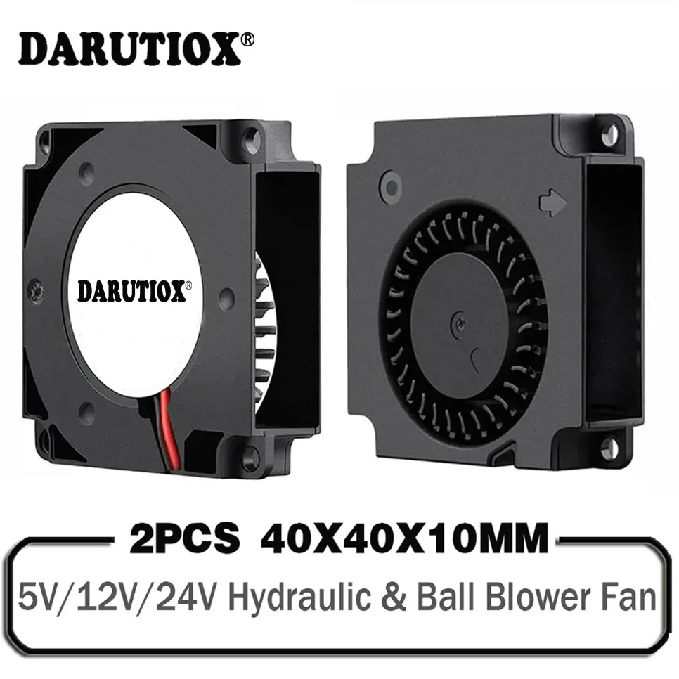 

Darutiox 40mm 3D Printer Fan 12V 24V 5V 4010 Blower Printer Cooling Accessories DC Turbo Blower Fan Radial Fans 40x40x10mm