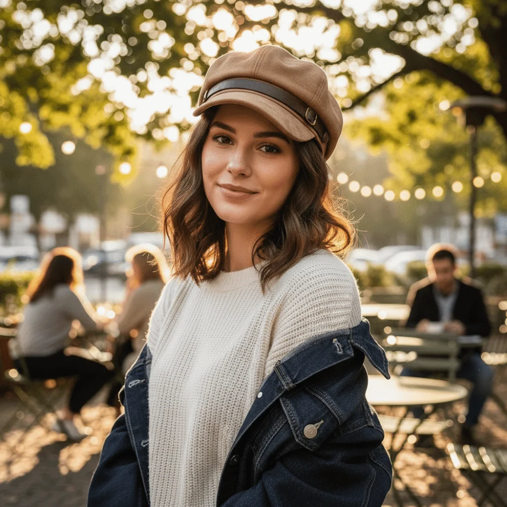 Versatile Warm Suede Berets Windproof Flat Top Newsboy Hat Melard Style Solid Color Women Octagonal Hat Autumn Winter