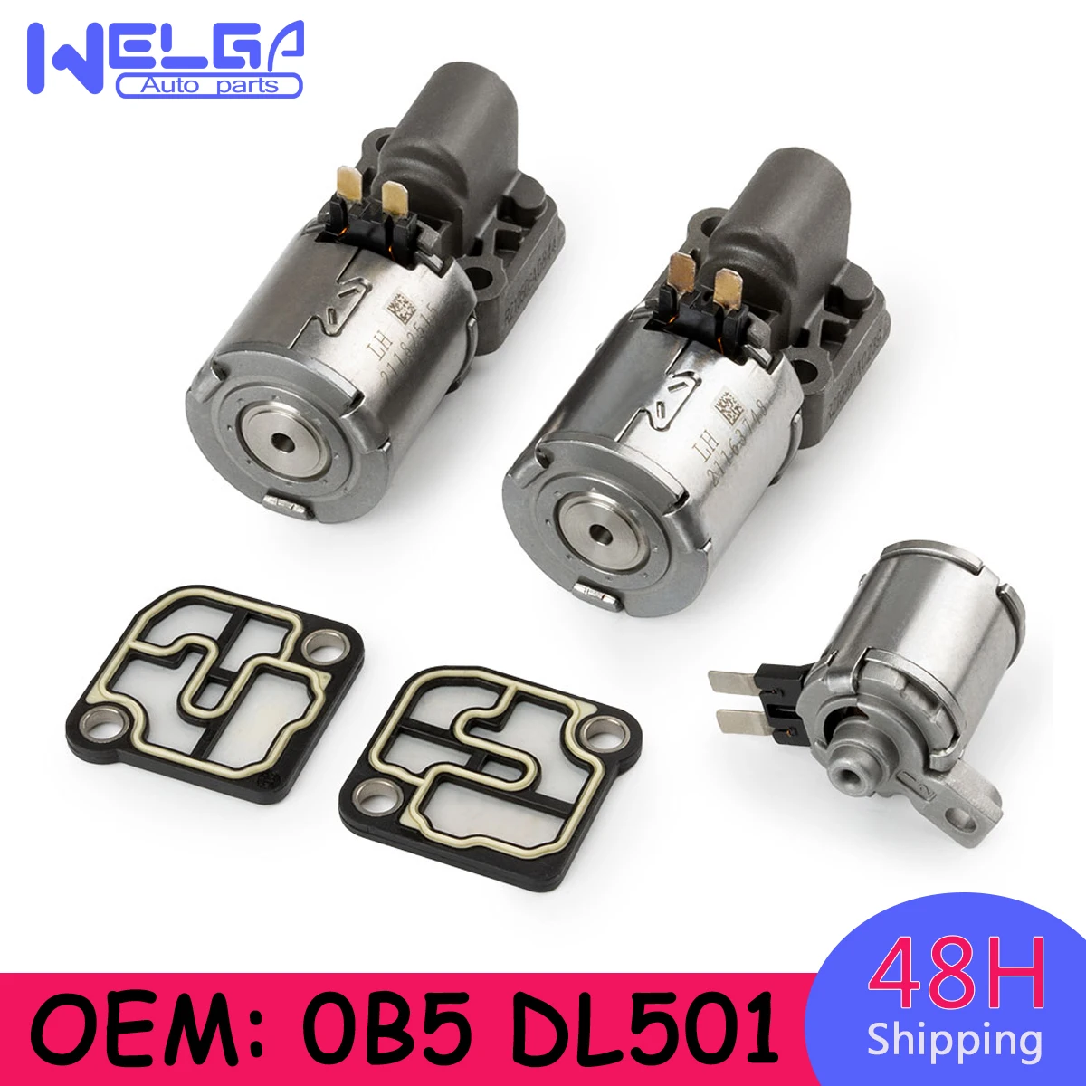 

0B5 DL501 For Audi A4 A5 A6 A7 Q5 2008-2011 Transmission Solenoids + Gasket Repair 7 Speed F/AWD 0B5 Gearbox Car Accessories