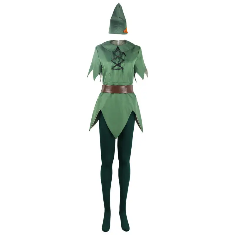 Anime Peter Pan Cosplay Clothing Green Fairy Elf Costume Halloween Stage Performance Costume Suit