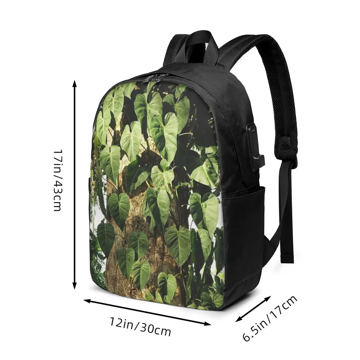 Epipremnum Aureum Monstera Leaf Pattern Backpack Travel Notebook Bag Computer College Student School Bag Laptop Shoulder Bags