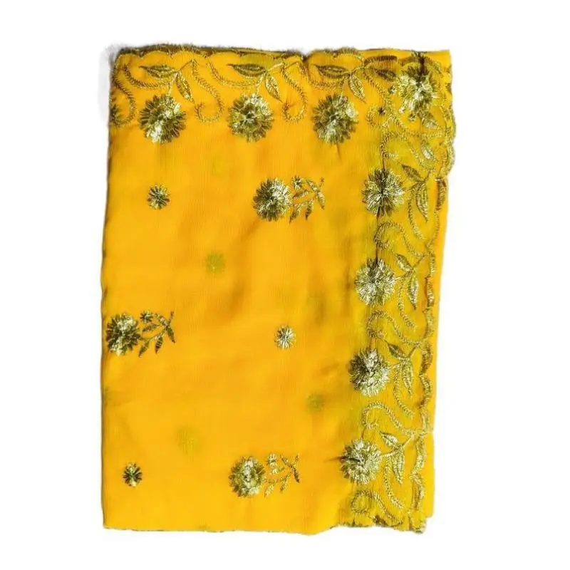 

Traditional Women's Clothing Sari with Gadhi Embroidery Cross-Border New Sle Autumn Season Seven-Quarter Sve ort Pants