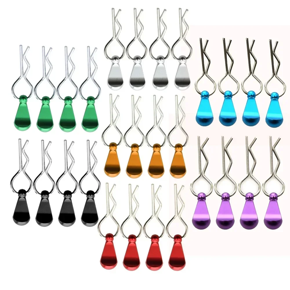 ชุดคลิปยึดตัวถังรถ 4 ชิ้น พร้อมขายึดอะลูมิเนียม สำหรับรถโมเดล RC ขนาด 1/5 1/8 1/10 1/12 อะไหล่และอุปกรณ์เสริม