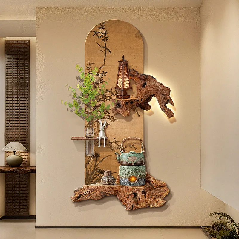 New Chinese Style Welcome Pine Decoration Painting Waterfall Landscape Wall Art Canvas Painting Light Luxury Home Decor Poster