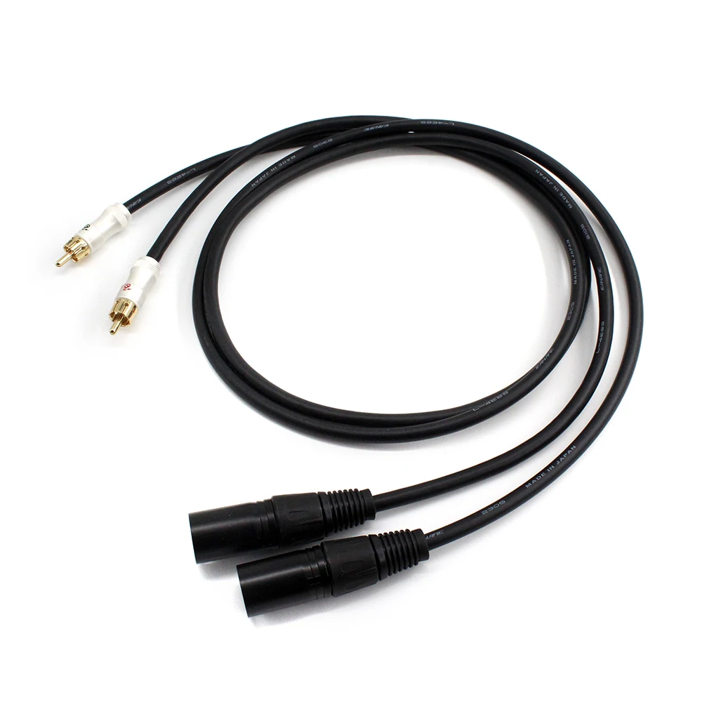 HIFI CARNARE L-4E6S 2RCA Male to Dual XLR Male  Audio Cable / Thickened Wall Budweiser RCA  Cable