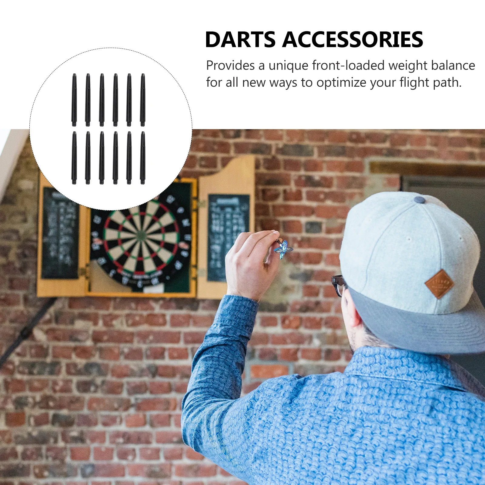 

100Pcs Plastic Dart Shafts Thread Standard Size Medium Length 48Mm High Quality Accessories Stems Replacement