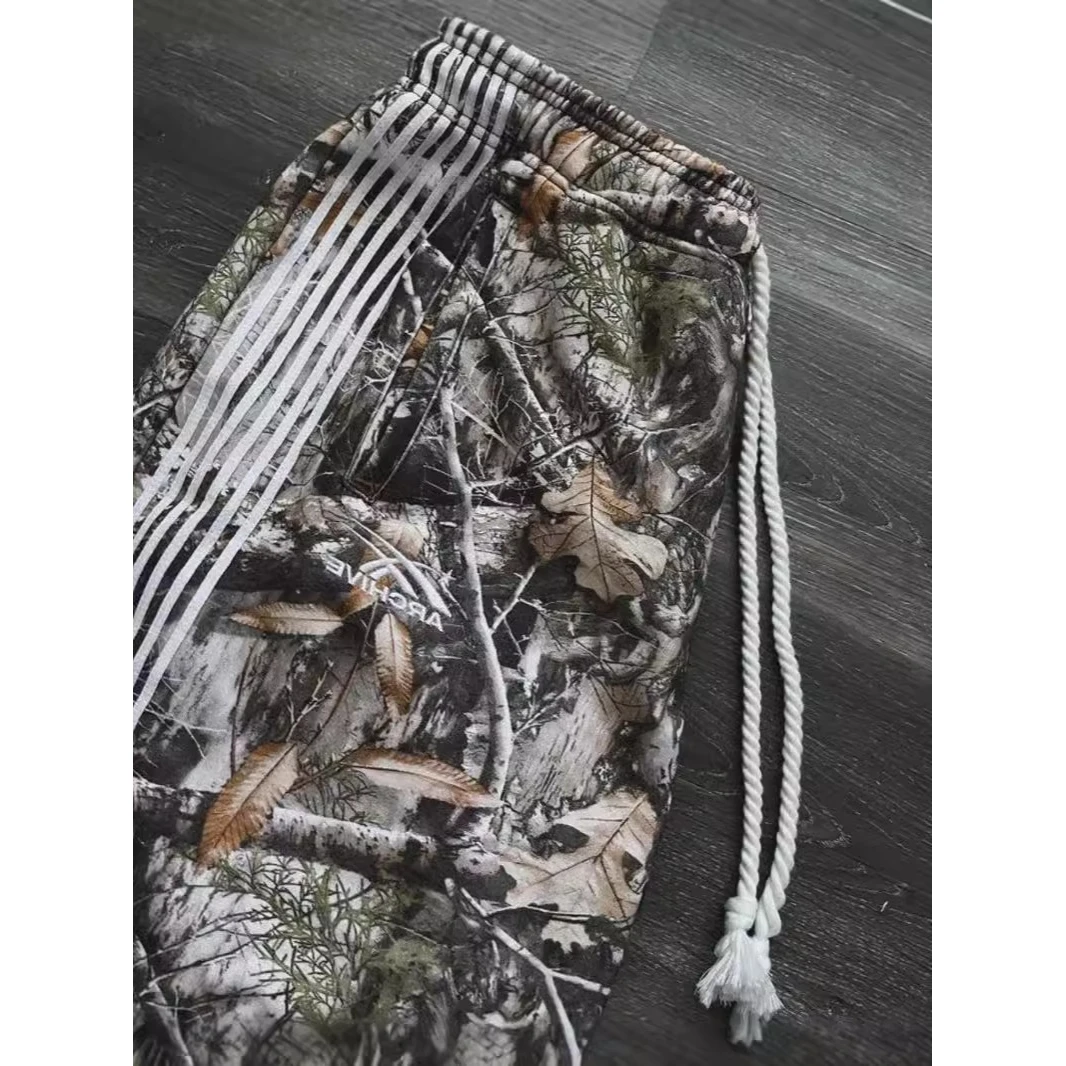 

High Waist Wide Leg Pants Camouflage Print Streetwear Casual Loose Long Trousers for Teenagers Dancewear No Brand Registered
