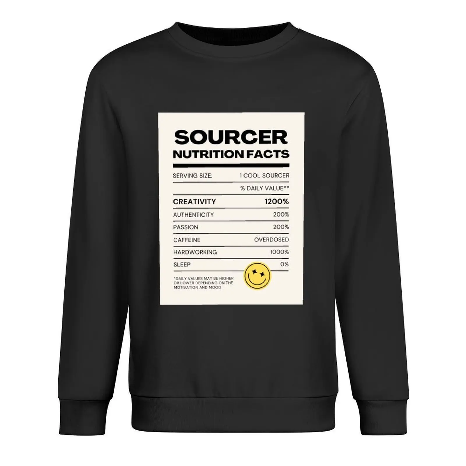 

Sourcer Nutrition Facts Pullover autumn clothes tracksuit aesthetic clothing men's winter sweater anime sweatshirt