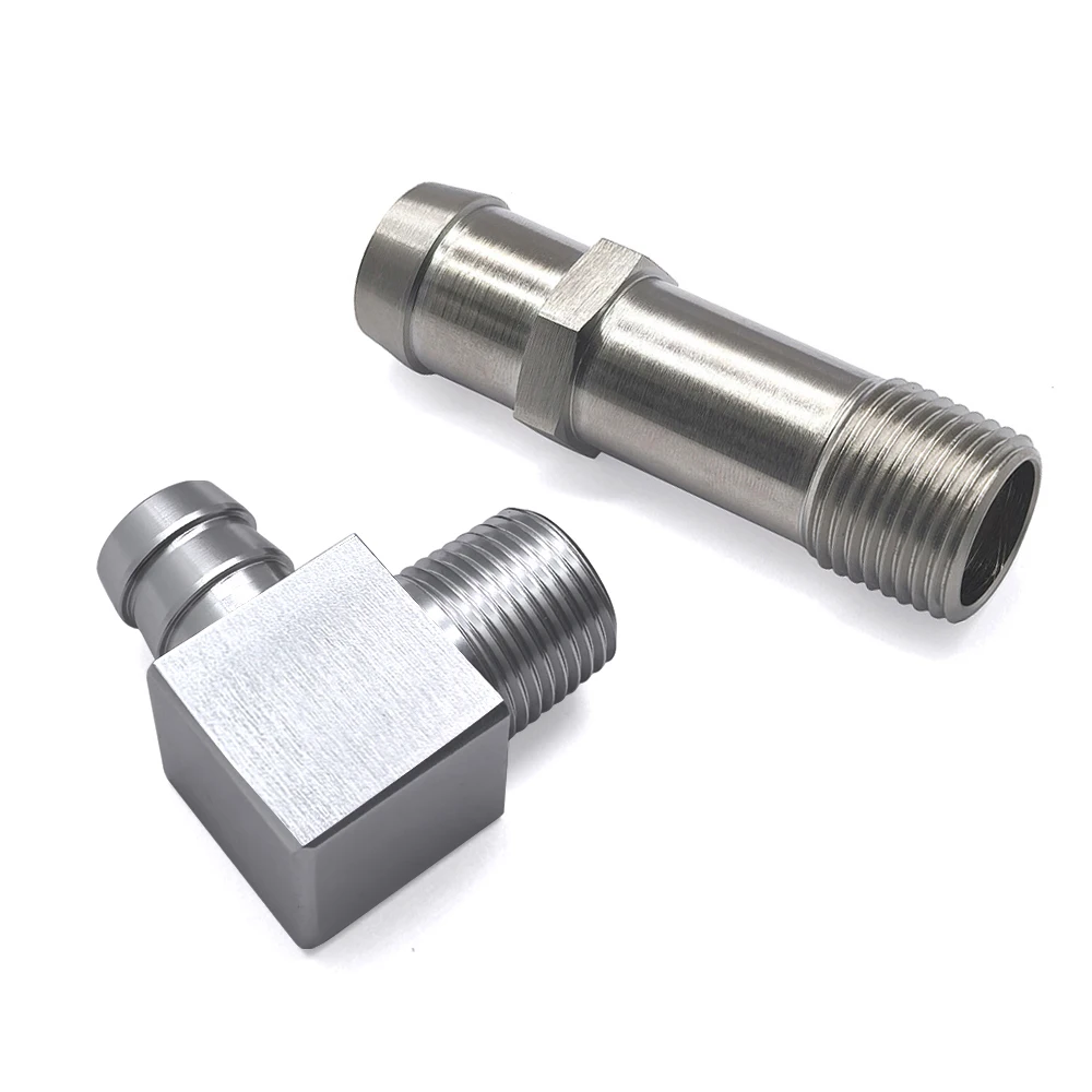 Aluminum heater hose fitting 3/4 pump 5/8 90 degree inlet for Chevrolet 4530