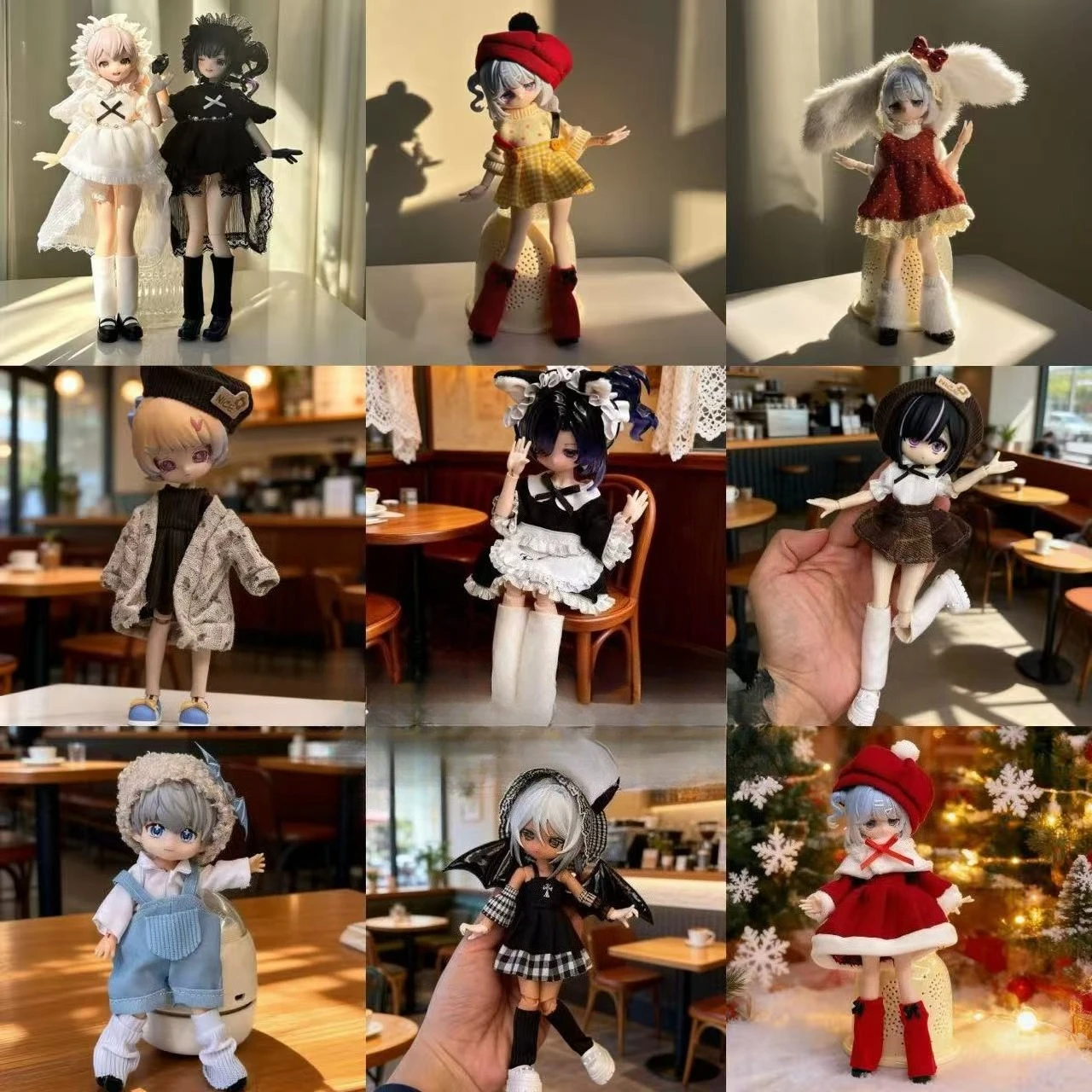 Vêtements uniquement pour poupée Bjd, vêtements de personnalité en forme d'ange noir et blanc, simples et à la mode, nouvelle collection, offre spéciale
