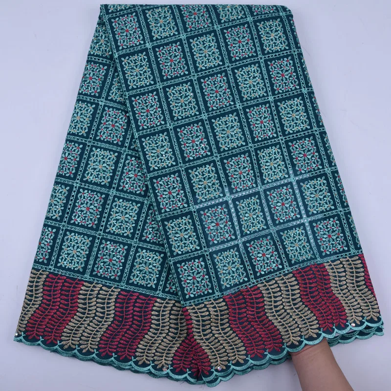 Latest Design African Cotton Lace Fabric Embroidery Swiss Voile Lace In Switzerland High Quality Lace For Nigerian Dress F1740
