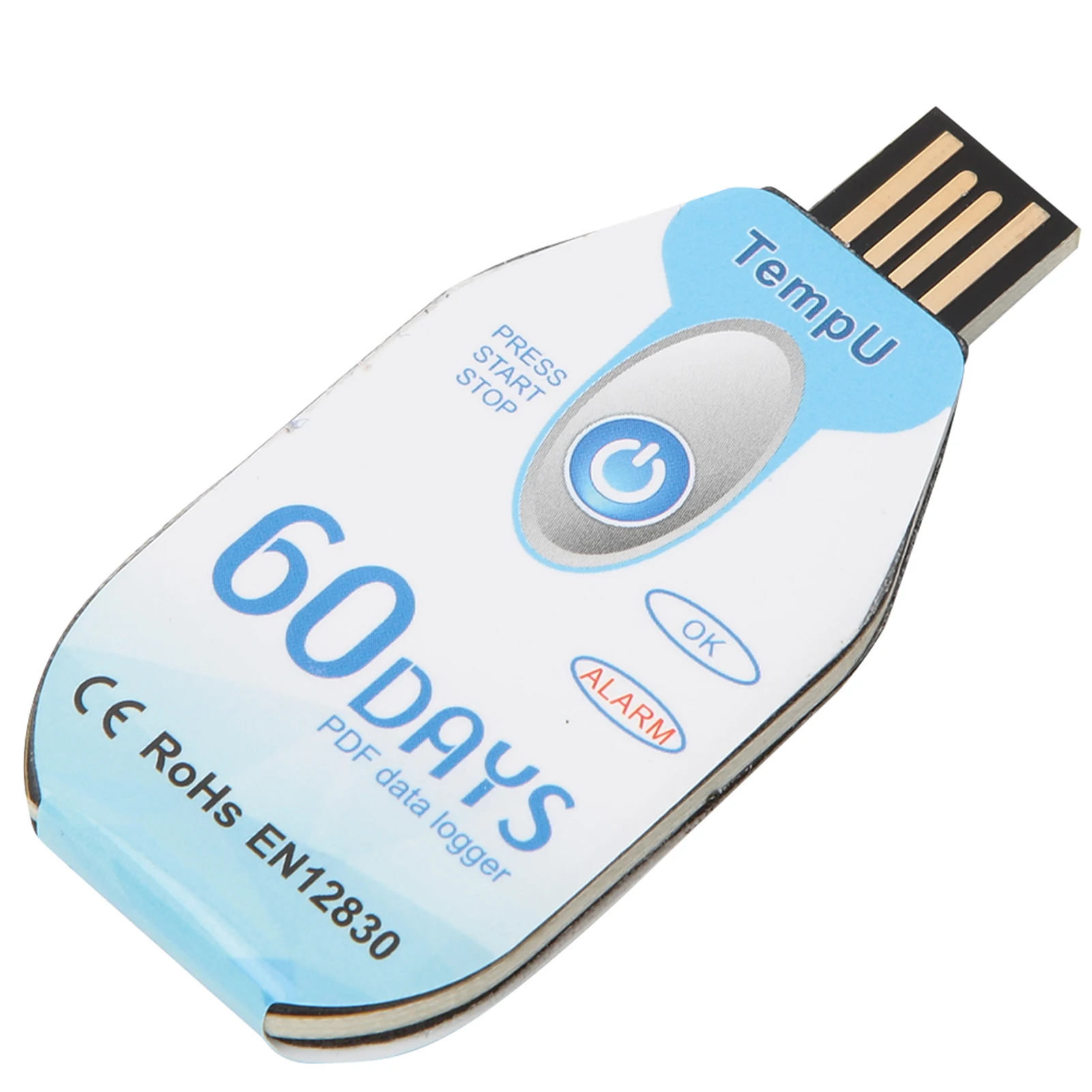 Gravador de Temperatura USB e Data Logger, PDF Single Use, Porta USB do Relatório, 10000 Pontos