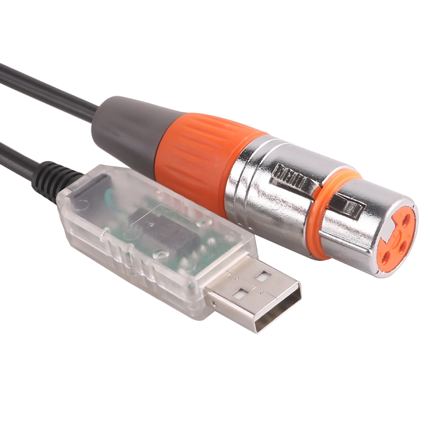 Adattatore di interfaccia da USB a DMX DMX512 Controller di illuminazione scenica per computer Dimmer Interfaccia USB Led Dmx512 con CD