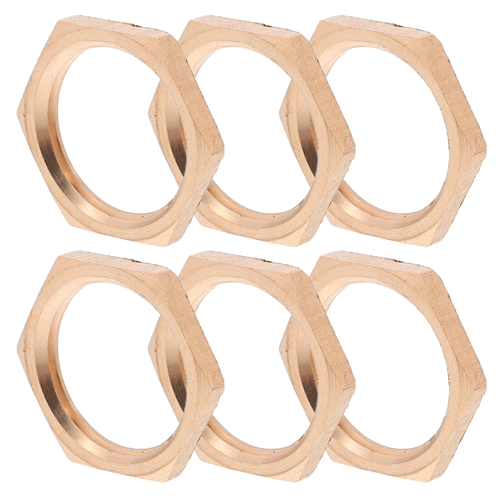 

6 Pcs Nut Brass Nozzle Lock Bathroom Nuts Female Gasket Insert Thread Coupling Fixing