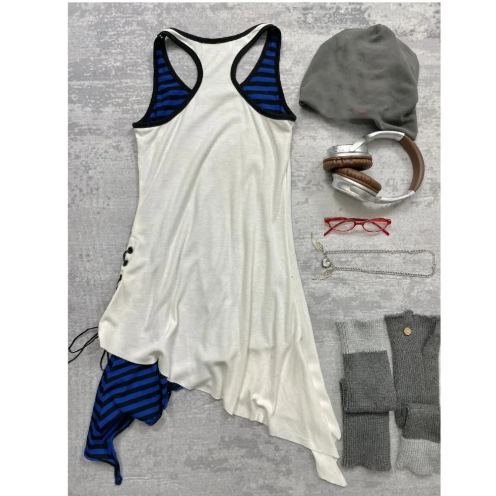 2025 Zomer Vrouwen Kleding Y2k Hemdje Patchwork Gedrukt Mouwloos T-shirt Pittig Meisje Amerikaanse Retro 2 In 1 Slim Fit Casual Top