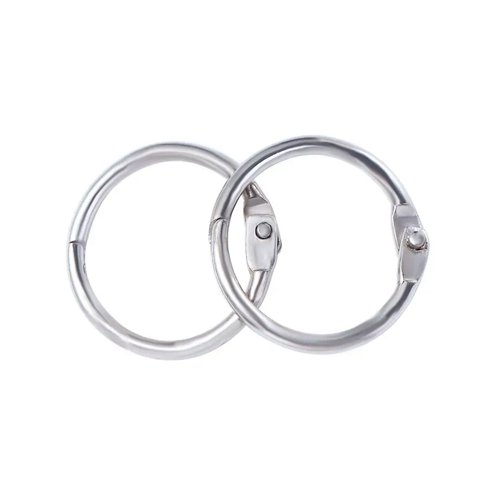 DIY Albums Scrapbook Split Ring Loose-leaf Book Hoops Hinged Rings Keychain Metal Ring Binder Circle Book Binder