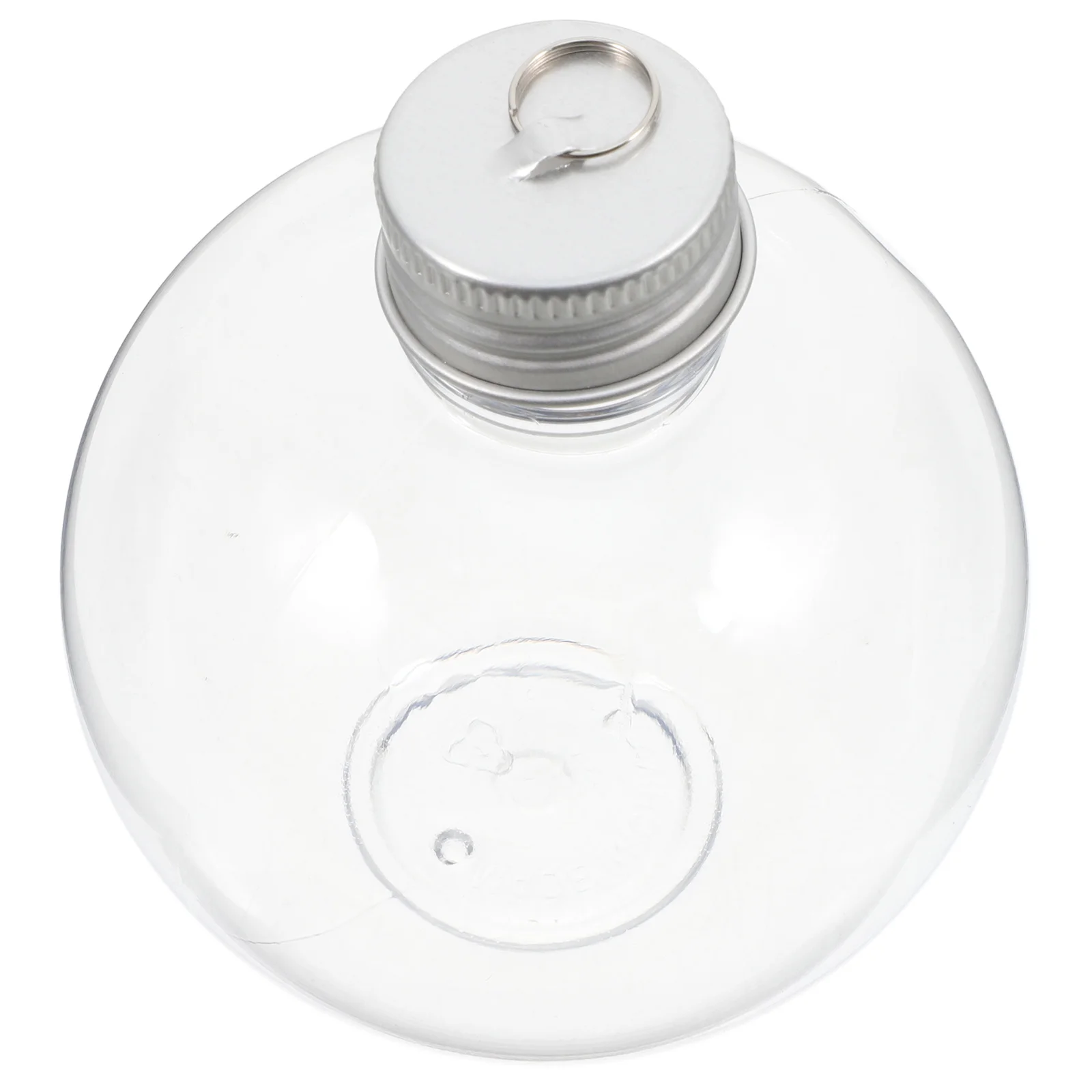 

6Pcs Clear Plastic Spherical Bottles Fillable Ornaments for Christmas Tree Decoration and Beverage Containers Booze Ball