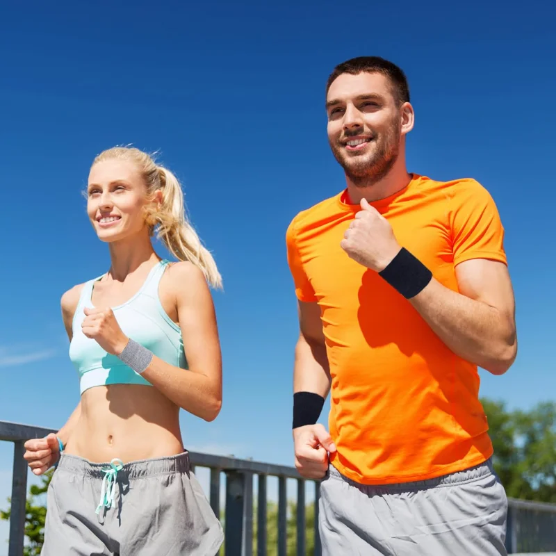 New Breathable Cotton Wristband Set for Men and Women Sweat Absorbent Wrist Sweatbands for Tennis Football Basketball Running