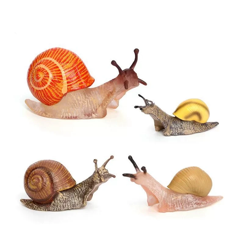 Realistic Mini Snail Statue - Tiny Garden Decor, Desktop Ornament, Micro Landscape Animal Figurine Gift