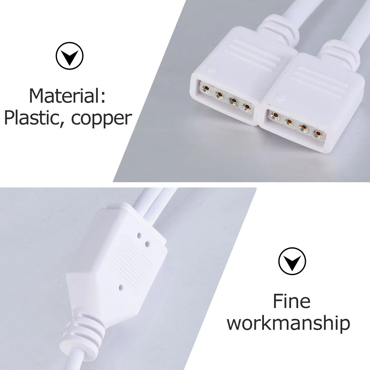 

1Set Rgb LED Light Strip Connector Flexible Durable Extension Box for 4-Pin Strip Lighting System Accessory Indoor Home Decor