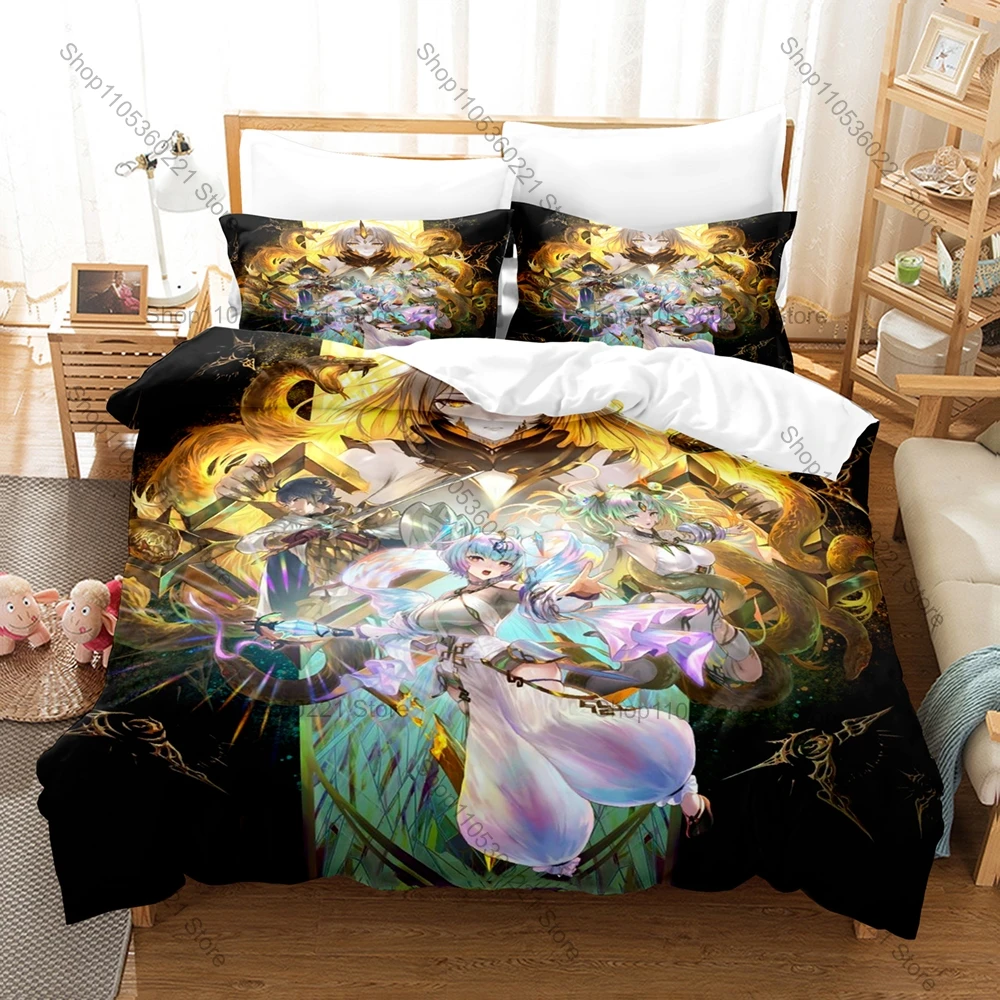 Fire Emblem Heroes Legendary Brave Units Fantasy Battle HD Print Bedding Set Duvet Cover 2 Pillowcases Polyester Game Room Decor