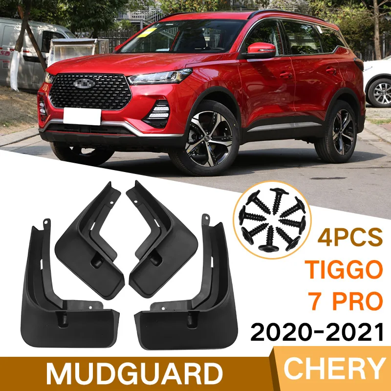 

For Chery Tiggo 7 Pro 2020-2021 Car Molded Mud Flaps Splash Guards Mudguards Front Rear Styling Front Rear Wheel Accessories