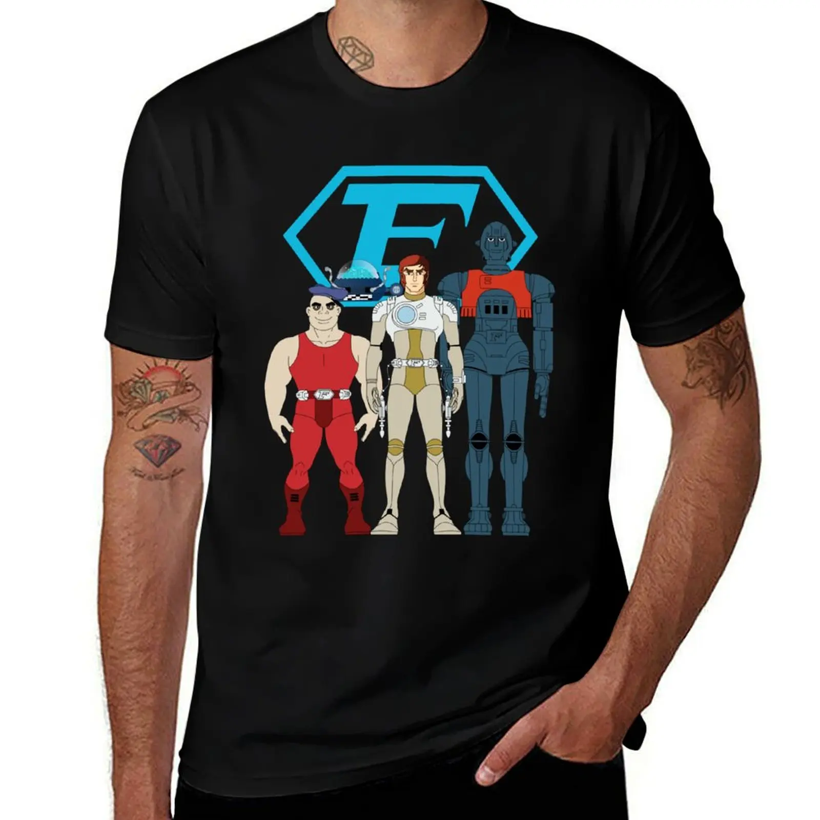 Captain Future Crew T-Shirt t shirts for man pack cotton cotton tshirt 100% t shirts with prints T-shirt