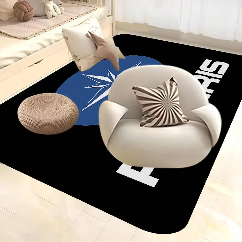 Logo P-Polaris Room Mats Cheaper Anti-slip Modern Living Room Balcony Printed Welcome Rug