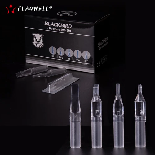 Boquillas de tatuaje transparentes desechables, 50 Uds., plástico transparente, estéril, surtido de tubos de agujas para maquillaje permanente, suministro RT/DT/FT/MFT