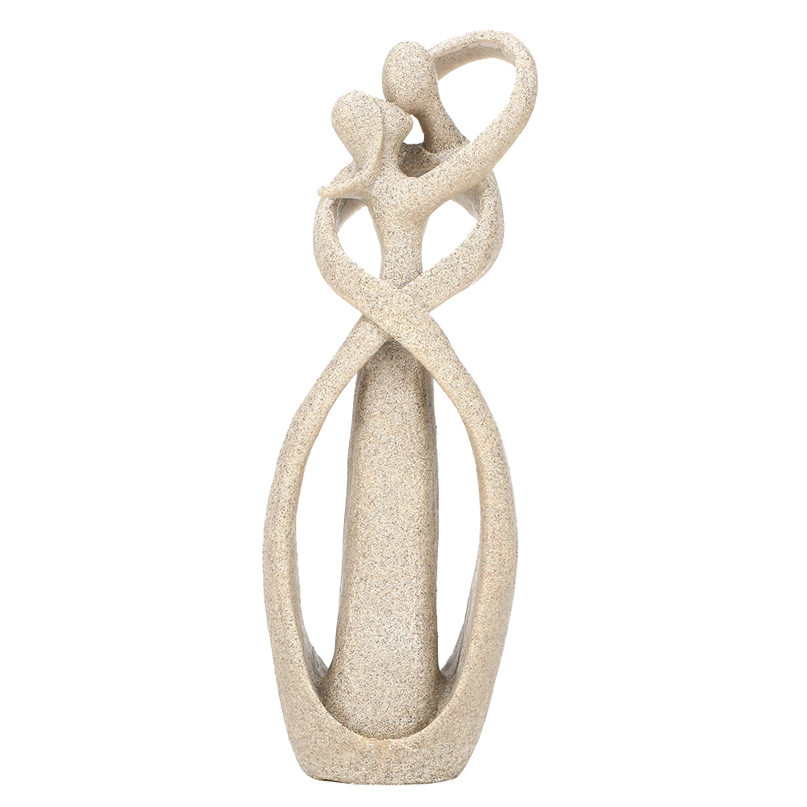 Hand Carved Natural Sandstone Lovers Couple Statue Handmade Sandstone Sculpture Figurine Home Art Craft Decor