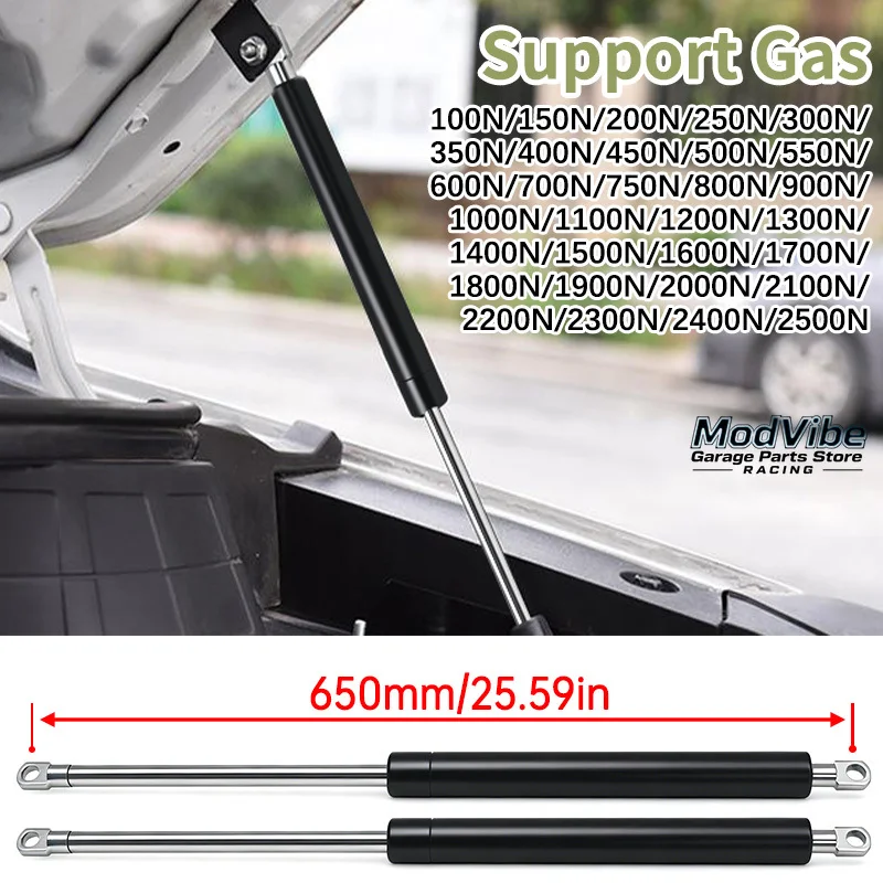 2pcs 650mm Car Gas Strut Bars Spring Hood Support Rod Shock Lift for RV Bed Window Bus Caravans 700N 800N 900N 1000N 1200N-2500N