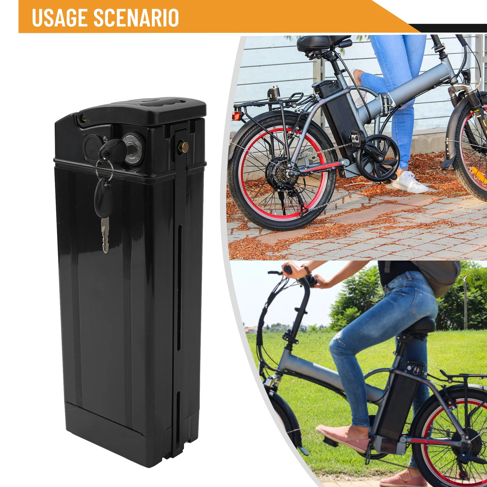 Electric Bike Battery Box 370x135x89mm DC2.5/con Large Capacity Holder Case E-bike Battery Boxes Accessories