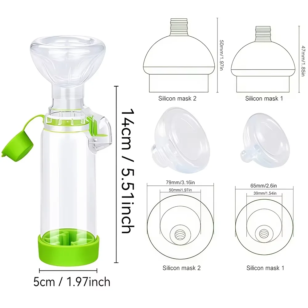 Pet Aerosol Chamber for Cats, Handheld Inhaler Spacer with Silicone Masks, Multiple Colors Available