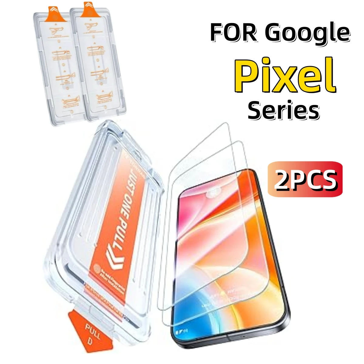 

2Pcs Google Pixel 10 Pro XL 9 8 8a 9a 6a 7a 7a 5G Tempered Glass Screen Protector Fingerprint Hardened Dust-free Accessories