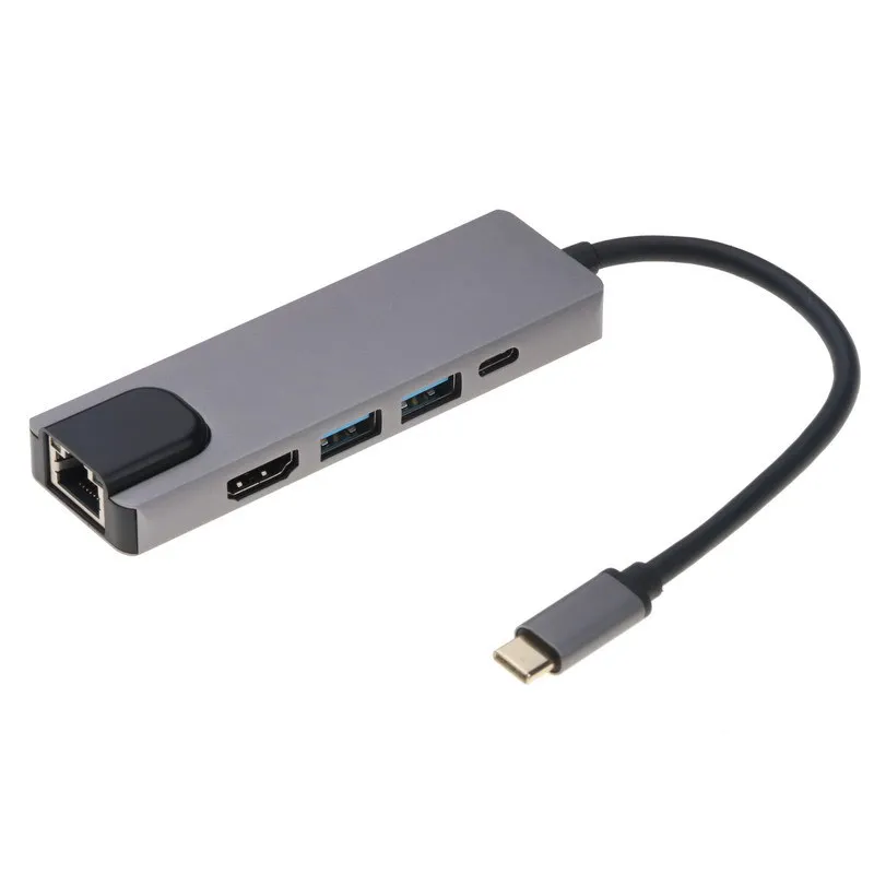 

Z Type C to HDMI 4K 1000M Gigabit Ethernet LAN RJ45 Cable USB 3.0 HUB For PC phone