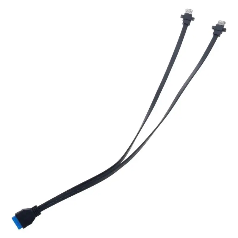 R53C USB3.0 Faceplate Cable Motherboards 19Pin Cable to USB Female Splitter Adapter