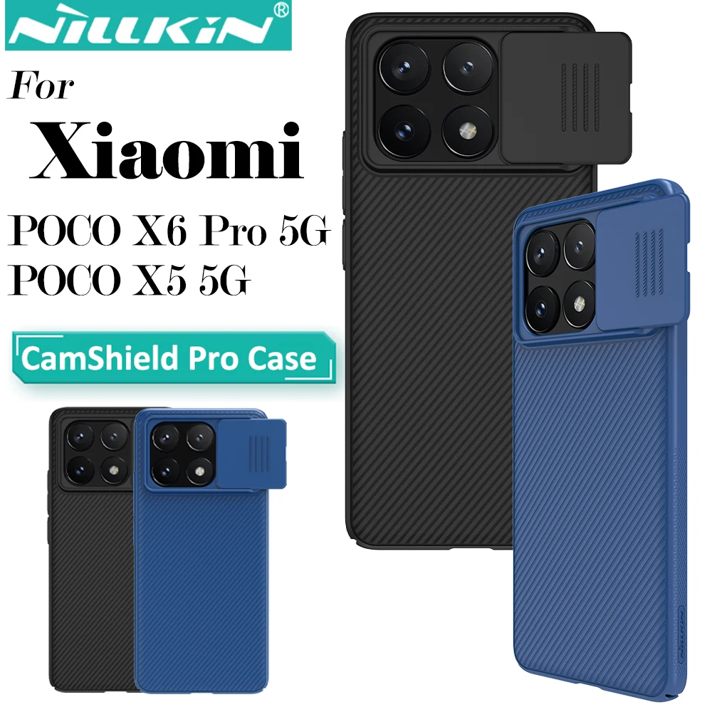 NILLKIN For Xiaomi POCO X6 Pro 5G / POCO X5 5G Original CamShield Pro Phone Case Shockproof Slide Camera Lens Protection Cover