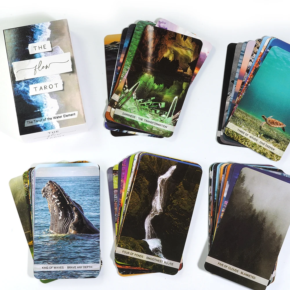 The Flow Tarot The Tarot Of The Water Element 78pcs Card Deck Based Entirely In All Forms Of The Water Element Travel Version