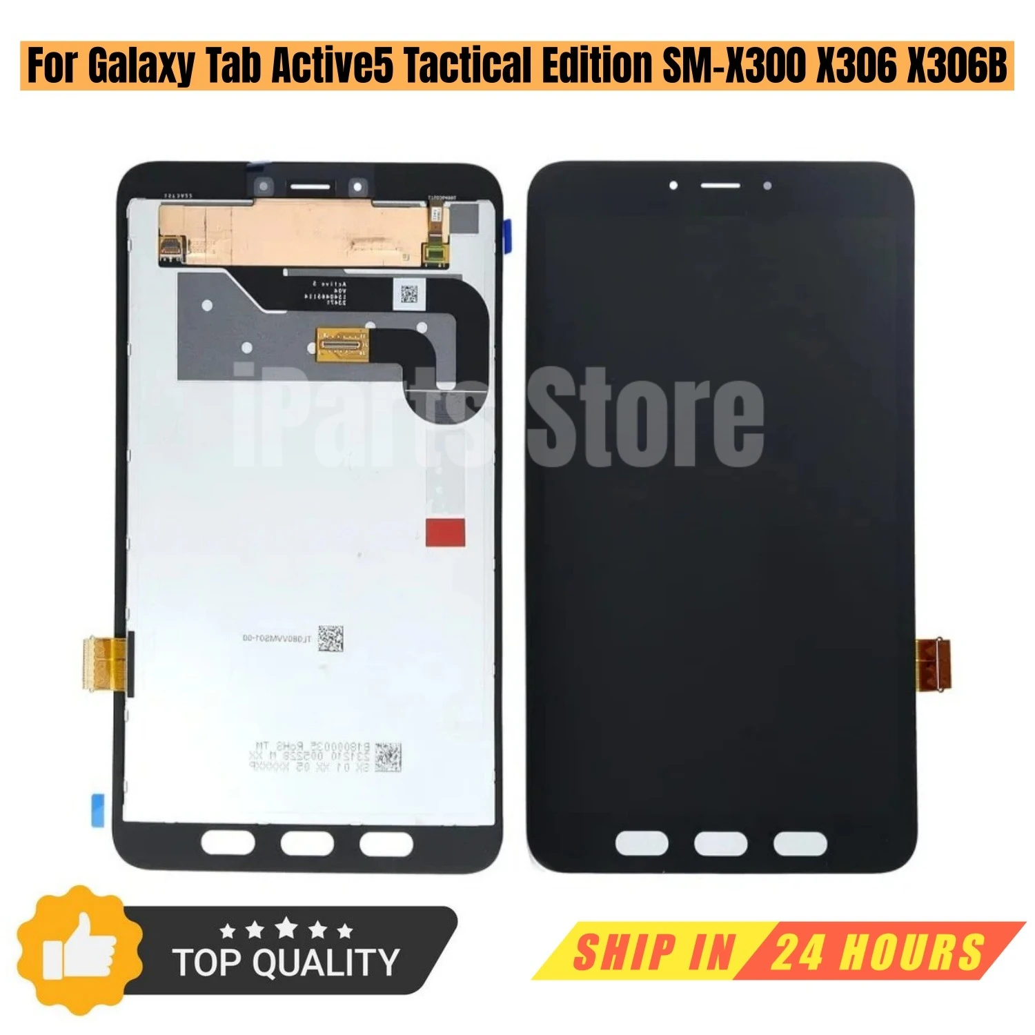 iParts Replacement Display for Samsung Galaxy Tab Active5 Tactical Edition SM-X300 SM-X306 X306B LCD Touch Screen Assemly OEM