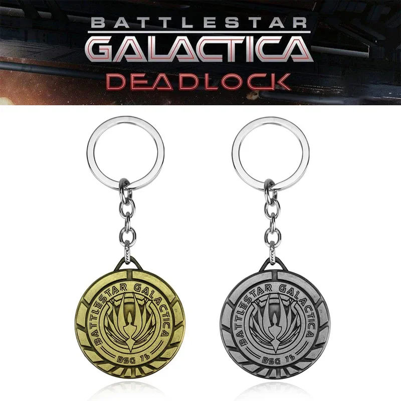 Science Fiction Movies Battlestar Galactica BSG 75 Keychain Backpack Pendant Car Keychain Fans Souvenirs Boyfriend Jewelry Gift