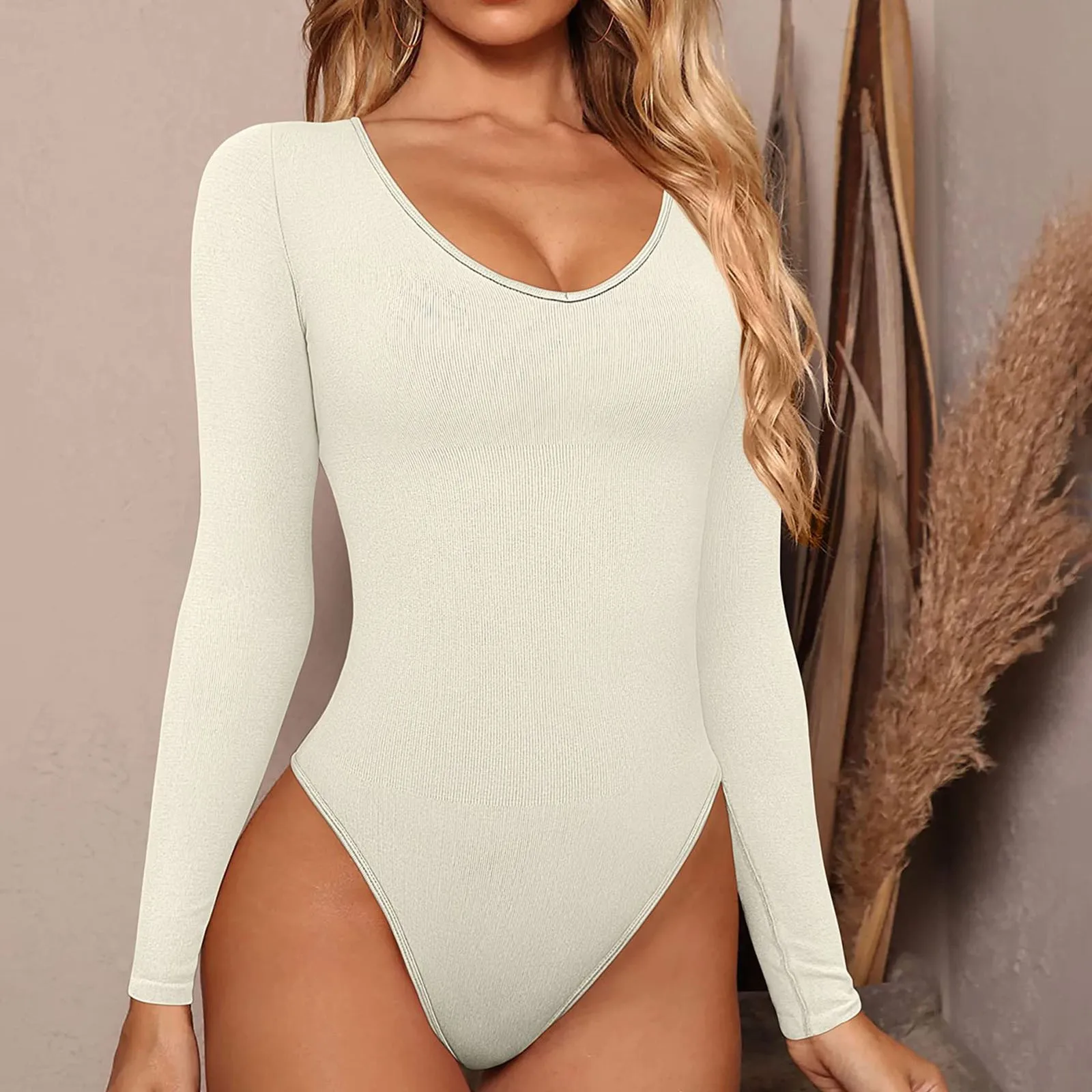 

Women Casual Solid Knitted Bandage Bodysuit Sexy Cut Out Short Sleeve Baby Girl Letter Printed Rompers Stretch Autumn Romper