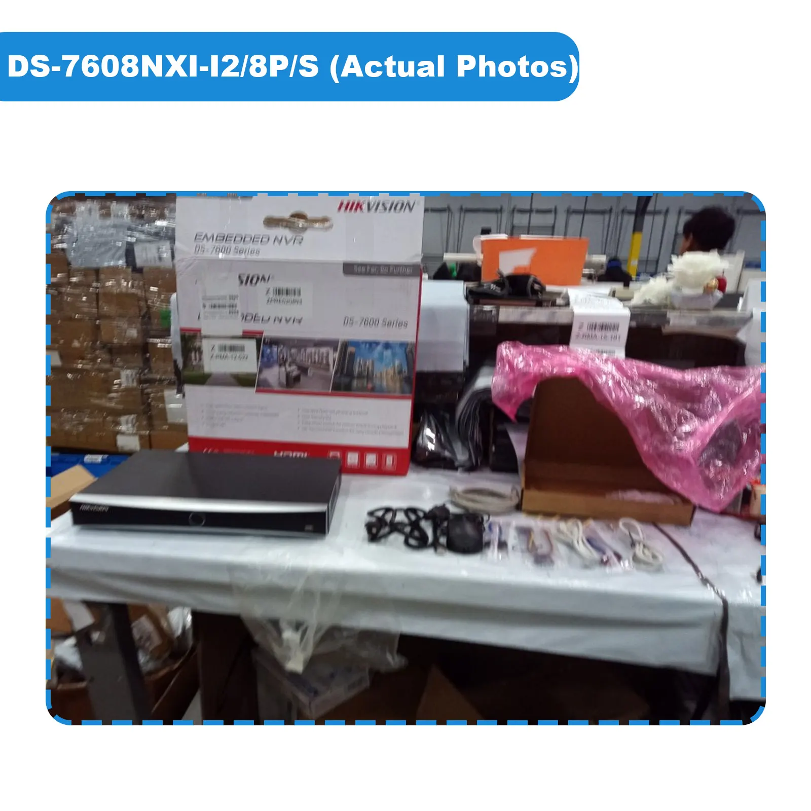 Hikvision 4K POE NVR 8CH DS-7608NXI-I2/8P/S AcuSense Used Open-Box Network Video Recorder with Facial Recognition