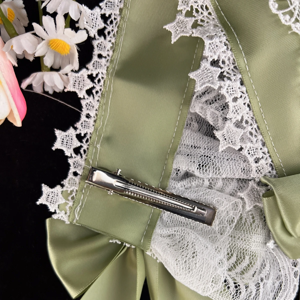 جديد أزياء من الدانتل رباط شعر الفتيات الحلو لوليتا تأثيري خادمة عقال الشريط Bowknot غطاء الرأس إكسسوارات الشعر الأنيقة