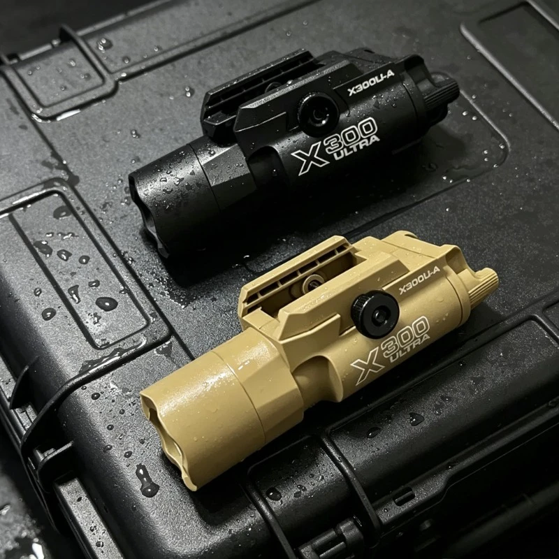 Upgrade Multi-functional X300 LED Tactical Flashlight 20mm Rail Fit Airsoft Toy Gun Parts Accessory Gift Kids Children Boys