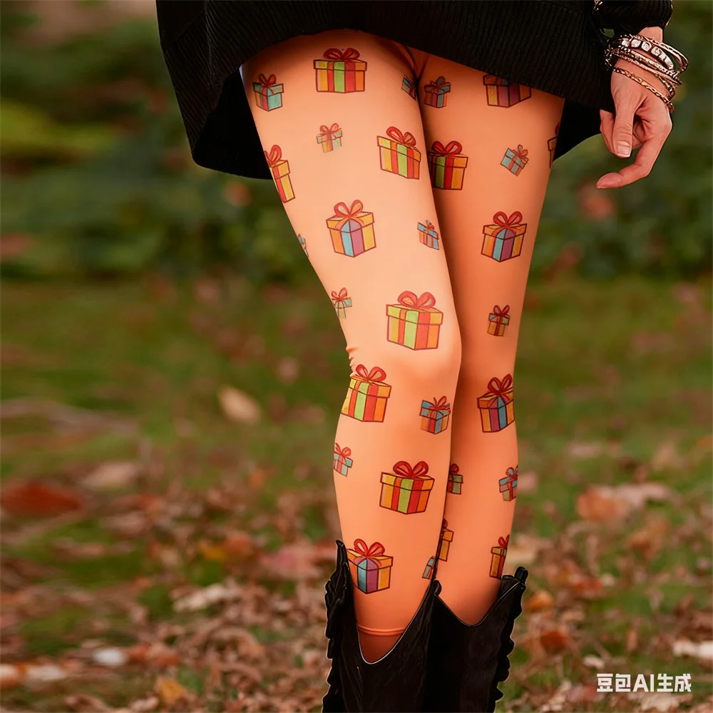 

Christmas women's leggings New Year pattern print yoga pants Ladies' high waisted pant Elastic comfortable pants y2k sportswear