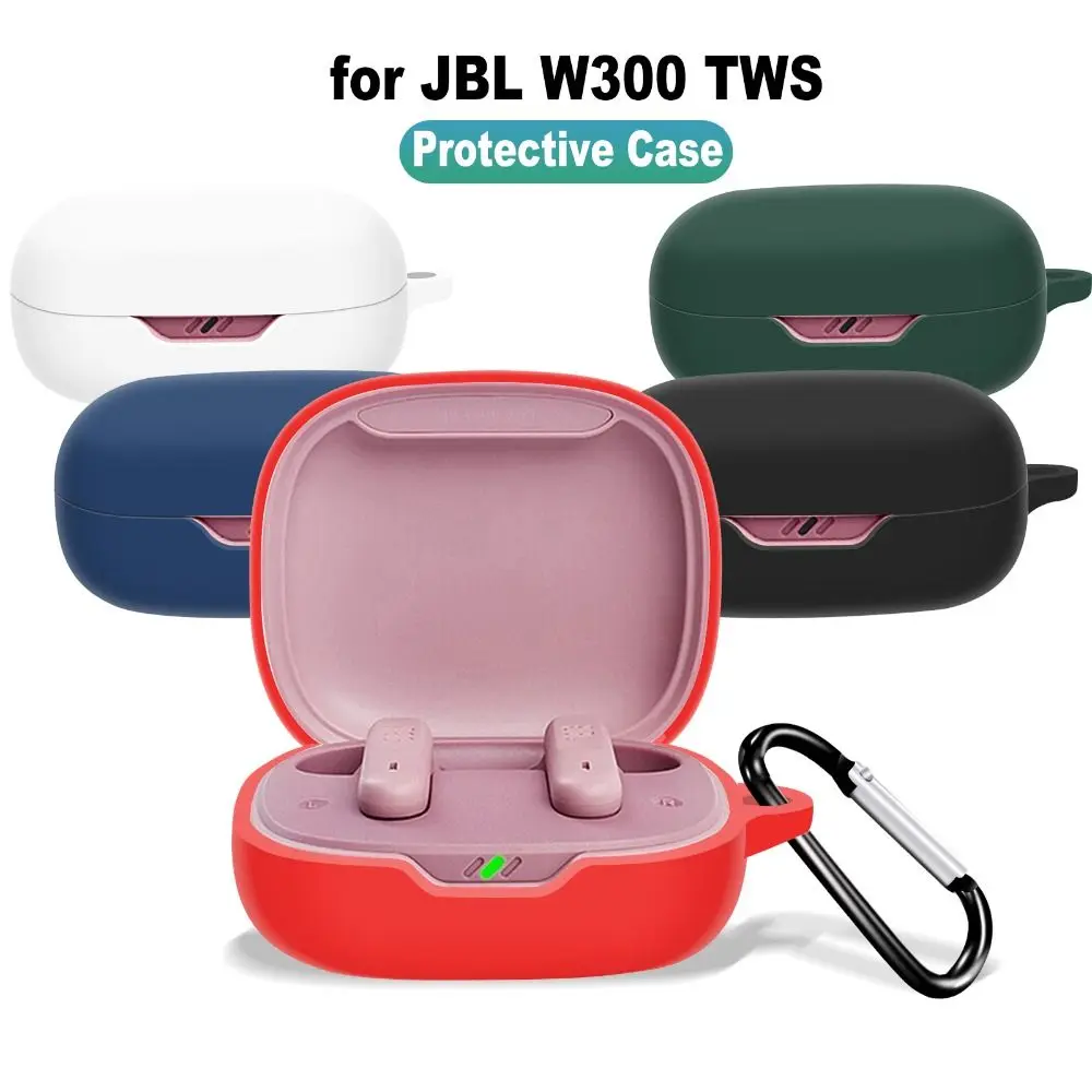 

Silicone Headphone Cover For JBL W300 TWS Wireless Earbuds Case Shockproof Bluetooth Earphone Protector Soft Charger Box Shell