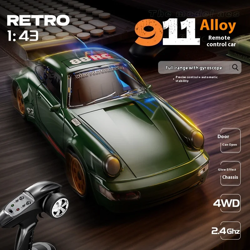 

Автомобиль для дрифта из сплава с дистанционным управлением, высокоскоростной пожарный радиоуправляемый автомобиль с полной пропорцией 1:43, для трансграничных игрушек и хобби