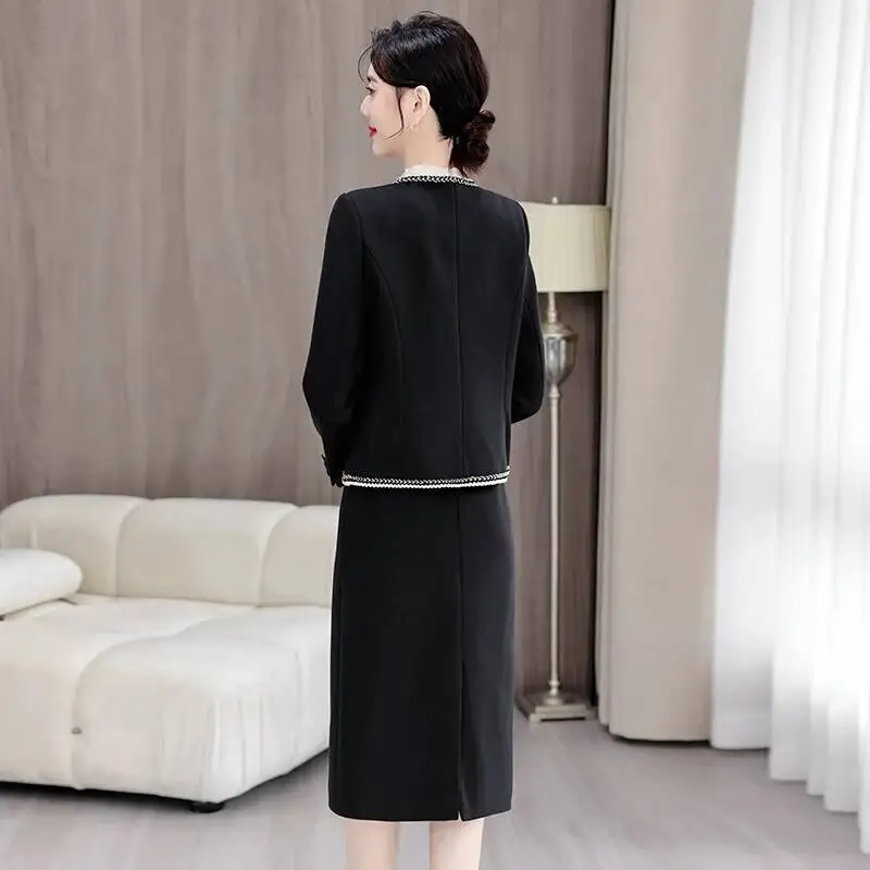 High Quality Fabric Formal Women Business Blazers Suits with Blazer Coat and Skirt Professional Career Interview Office Outfits