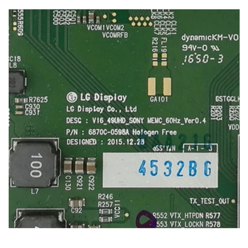 لوحة منطقية أصلية تم اختبارها بنسبة 100% V16_49UHD_SONY 6870C-0598A Fof KD-55X7066D